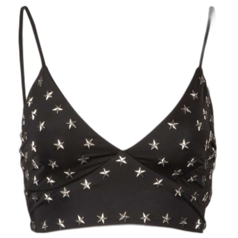 Star Studded Bralette Crop Cami - Sz Small